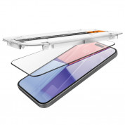 Spigen Glas.tR EZ Fit Tempered Glass 2 Pack - 2 броя стъклени защитни покрития за дисплея на iPhone 15 (черен-прозрачен) 5
