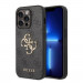 Guess PU 4G Metal Logo Leather Hard Case - дизайнерски кожен кейс за iPhone 15 Pro (сив) 1