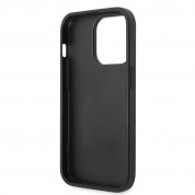 Guess PU 4G Metal Logo Leather Hard Case - дизайнерски кожен кейс за iPhone 15 Pro Max (сив) 1