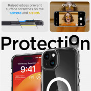 Spigen Crystal Hybrid MagSafe Case - хибриден кейс с висока степен на защита за iPhone 15 (прозрачен)	 10