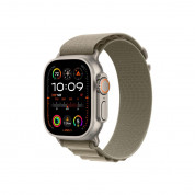Apple Watch Ultra 2 Cellular, 49mm Titanium Case with Olive Alpine Loop Small 