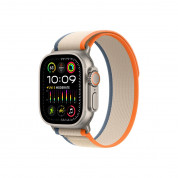 Apple Watch Ultra 2 Cellular, 49mm Titanium Case with Orange/Beige Trail Loop S/M - умен часовник от Apple 