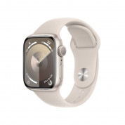 Apple Watch Series 9 GPS, 41mm Starlight Aluminium Case with Starlight Sport Band S/M