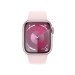 Apple Watch Series 9 GPS, 41mm Pink Aluminium Case with Light Pink Sport Band S/M - умен часовник от Apple  2