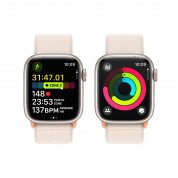 Apple Watch Series 9 GPS, 41mm Starlight Aluminium Case with Starlight Sport Loop  2