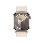 Apple Watch Series 9 GPS, 41mm Starlight Aluminium Case with Starlight Sport Loop - умен часовник от Apple  1