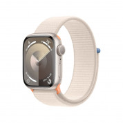 Apple Watch Series 9 GPS, 41mm Starlight Aluminium Case with Starlight Sport Loop 
