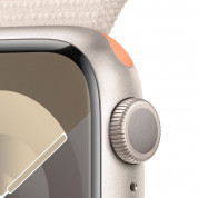 Apple Watch Series 9 GPS, 41mm Starlight Aluminium Case with Starlight Sport Loop - умен часовник от Apple  4