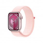 Apple Watch Series 9 GPS, 41mm Pink Aluminium Case with Light Pink Sport Loop - умен часовник от Apple 