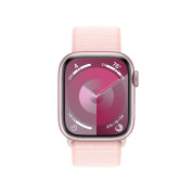 Apple Watch Series 9 GPS, 41mm Pink Aluminium Case with Light Pink Sport Loop  1