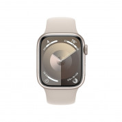 Apple Watch Series 9 Cellular, 41mm Starlight Aluminium Case with Starlight Sport Band M/L - умен часовник от Apple  1