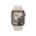 Apple Watch Series 9 Cellular, 41mm Starlight Aluminium Case with Starlight Sport Band M/L - умен часовник от Apple  2