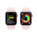 Apple Watch Series 9 Cellular, 41mm Pink Aluminium Case with Light Pink Sport Band S/M - умен часовник от Apple  3