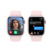 Apple Watch Series 9 Cellular, 41mm Pink Aluminium Case with Light Pink Sport Band S/M - умен часовник от Apple  3