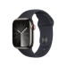 Apple Watch Series 9 Cellular, 41mm Graphite Stainless Steel Case with Midnight Sport Band S/M - умен часовник от Apple  1