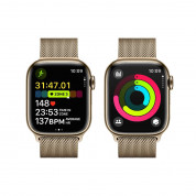 Apple Watch Series 9 Cellular, 41mm Gold Stainless Steel Case with Gold Milanese Loop 2