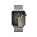 Apple Watch Series 9 Cellular, 41mm Silver Stainless Steel Case with Silver Milanese Loop - умен часовник от Apple  2