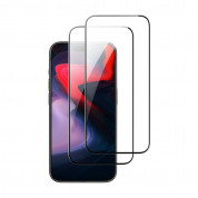 ESR 3D Full Cover Tempered Glass 2 Pack - 2 броя калени стъклени защитни покрития за дисплея на iPhone 15 Pro (черен-прозрачен) 3
