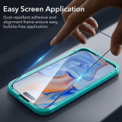 ESR 3D Full Cover Tempered Glass 2 Pack - 2 броя калени стъклени защитни покрития за дисплея на iPhone 15 Plus (черен-прозрачен) 9