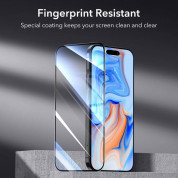 ESR 3D Full Cover Tempered Glass 2 Pack - 2 броя калени стъклени защитни покрития за дисплея на iPhone 15 Plus (черен-прозрачен) 8