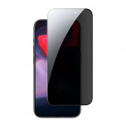 ESR Privacy Full Cover Tempered Glass - калено стъклено защитно покритие с определен ъгъл на виждане за дисплея на iPhone 15 Pro Max (черен-прозрачен) 3