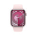 Apple Watch Series 9 Cellular, 45mm Pink Aluminium Case with Light Pink Sport Band M/L  - умен часовник от Apple  2