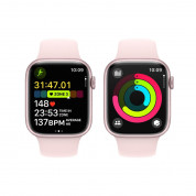Apple Watch Series 9 Cellular, 45mm Pink Aluminium Case with Light Pink Sport Band M/L 3