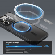 ESR Classic Hybrid HaloLock MagSafe Case - хибриден кейс с висока степен на защита с MagSafe за iPhone 15 Pro (черен-мат)  12