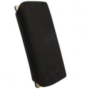 Krusell Tingstad Mobile Pouch XXL - кожен калъф за iPhone 4/4S, HTC Sensation, Xperia Arc и мобилни телефони (черен)