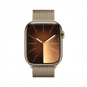Apple Watch Series 9 Cellular, 45mm Gold Stainless Steel Case with Gold Milanese Loop 1