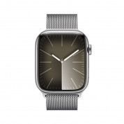 Apple Watch Series 9 Cellular, 45mm Silver Stainless Steel Case with Silver Milanese Loop - умен часовник от Apple  1
