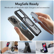 ESR Air Armor HaloLock MagSafe Case - хибриден удароустойчив кейс с MagSafe за iPhone 15 Pro Max (черен-мат) 4