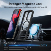 ESR Classic Hybrid HaloLock MagSafe Case - хибриден кейс с висока степен на защита с MagSafe за iPhone 15 Pro Max (черен-прозрачен)  7