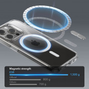ESR Classic Hybrid HaloLock MagSafe Case - хибриден кейс с висока степен на защита с MagSafe за iPhone 15 Pro Max (прозрачен)  12