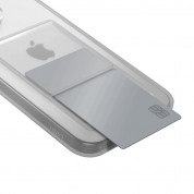 Uniq AirFender ID Flexible Case - удароустойчив силиконов (TPU) калъф с джоб за кредитна карта за iPhone 15 Pro (прозрачен) 3