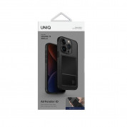 Uniq AirFender ID Flexible Case - удароустойчив силиконов (TPU) калъф с джоб за кредитна карта за iPhone 15 (черен) 3