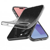 Spigen Liquid Crystal Glitter Case - тънък силиконов (TPU) калъф за iPhone 15 Plus (прозрачен)  6