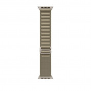 Apple Alpine Loop Medium - оригинална текстилна каишка за Apple Watch Ultra 49мм (светлозелен)