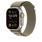 Apple Alpine Loop Medium - оригинална текстилна каишка за Apple Watch Ultra 49мм (светлозелен) 1