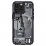Spigen Ultra Hybrid MagSafe Zero One Case - хибриден кейс с висока степен на защита с MagSafe за iPhone 15 Pro (прозрачен-черен)  1