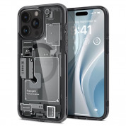 Spigen Ultra Hybrid MagSafe Zero One Case - хибриден кейс с висока степен на защита с MagSafe за iPhone 15 Pro (прозрачен-черен) 