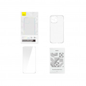 Baseus Crystal Series Clear Case Set (ARSJ000402) - поликарбонатов кейс и стъклено защитно покритие за дисплея за iPhone 12 Pro (прозрачен) 7