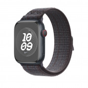 Apple Nike Sport Loop - оригинална текстилна каишка за Apple Watch 42мм, 44мм, 45мм, Ultra 49мм (черен-син)  2