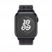 Apple Nike Sport Loop - оригинална текстилна каишка за Apple Watch 42мм, 44мм, 45мм, Ultra 49мм (черен-син)  2