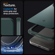 Spigen Thin Fit Case - качествен тънък матиран кейс за iPhone 15 Pro Max (зелен) 12
