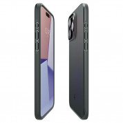 Spigen Thin Fit Case - качествен тънък матиран кейс за iPhone 15 Pro Max (зелен) 7