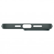 Spigen Thin Fit Case - качествен тънък матиран кейс за iPhone 15 Pro Max (зелен) 5