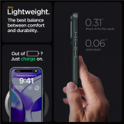 Spigen Thin Fit Case - качествен тънък матиран кейс за iPhone 15 Pro Max (зелен) 14