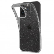 Spigen Liquid Crystal Glitter Case - тънък силиконов (TPU) калъф за iPhone 15 Pro (прозрачен)  5