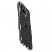 Spigen Liquid Crystal Glitter Case - тънък силиконов (TPU) калъф за iPhone 15 Pro (прозрачен)  7